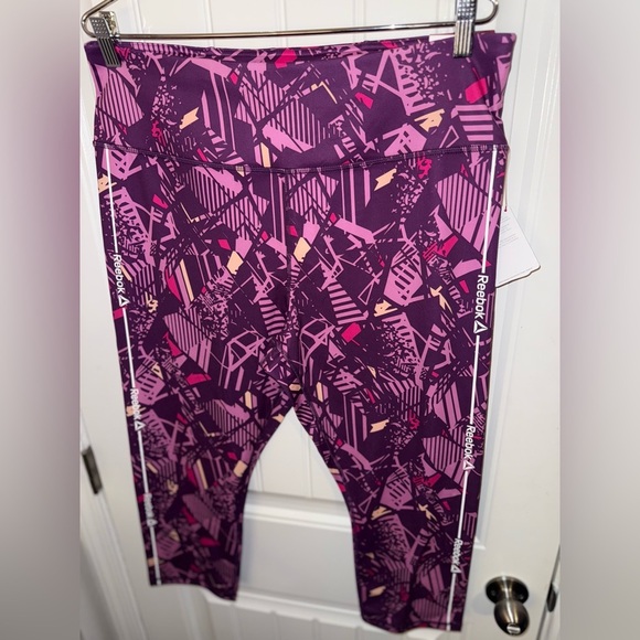 Reebok Purple Geometric Leggings - Picture 5 of 11